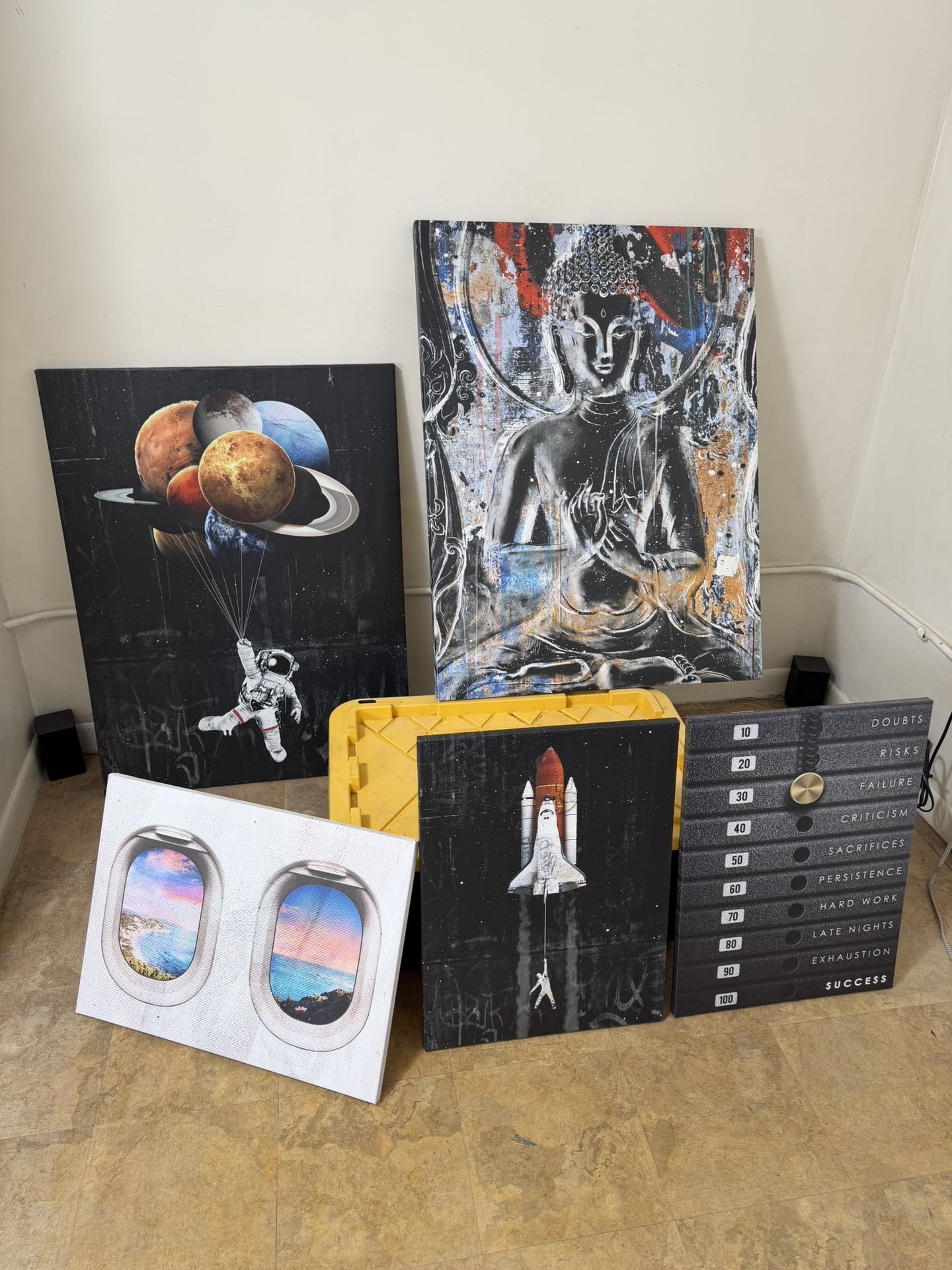 IKONICK Original Canvas Art two 40x30 three 24x18