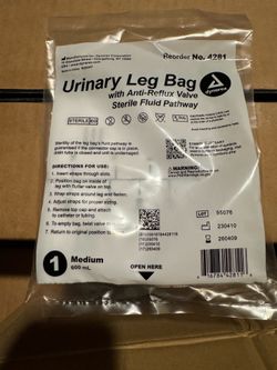 Urinary catheter travel leg bags 6pk