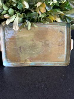 Vintage Miniature Solid Brass Serving Tray for Small Dolls & Doll House's RARE