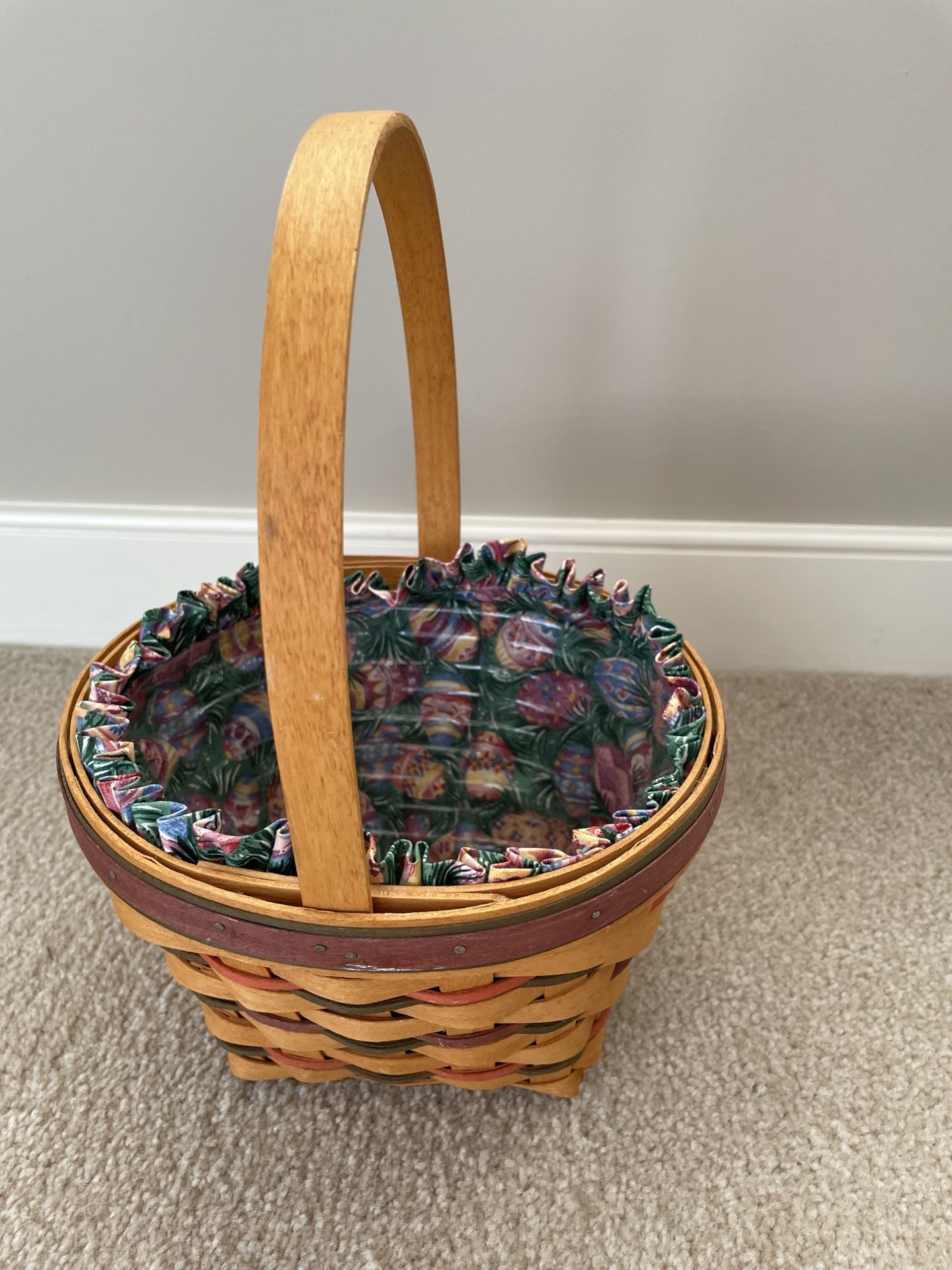 Longaberger 1995 Easter Basket With Liner And Protector