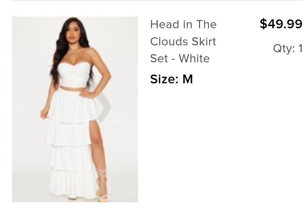 Stunning White Two Piece