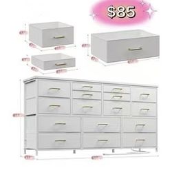😀 51.1''W x 11.8''D x 34.8''H TV Stand Dresser For 65" TV Stand With Charging Station TV Stands For Living Room Long Dresser For Bedroom TV Stand