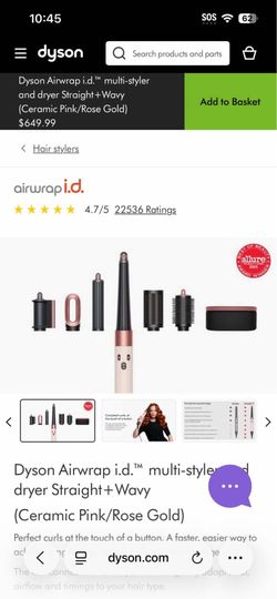 Brand New Dyson Airwrap i.d. – Ceramic Pink/Rose Gold