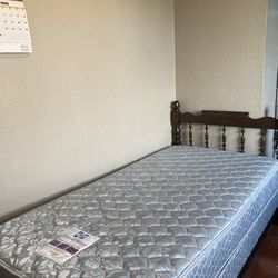 Twin size mattres & frame & box frame