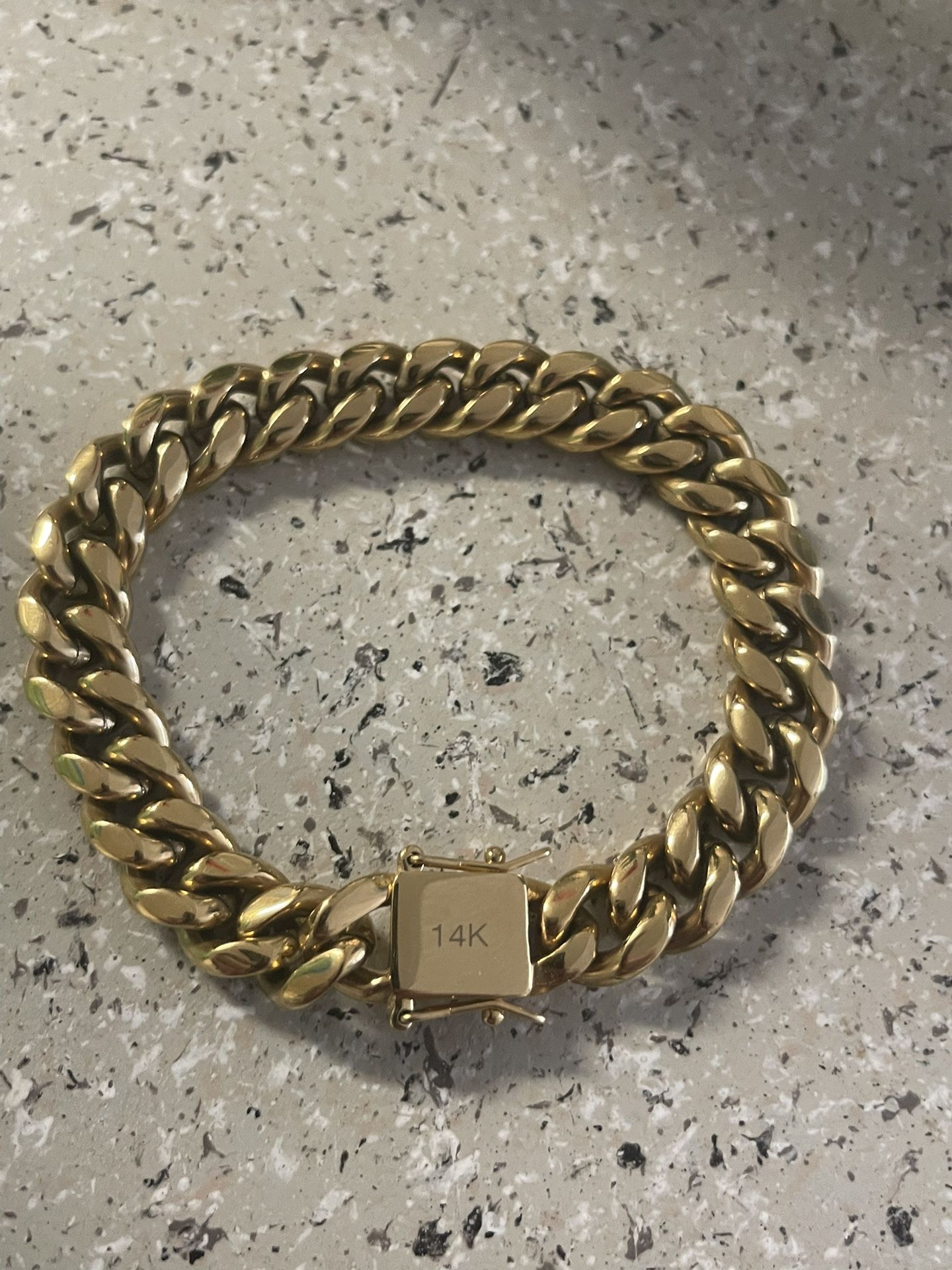 12MM Cuban Bracelet 14k 