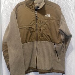 The North Face Men’s Large Fleece Jacket Brown/Oatmeal