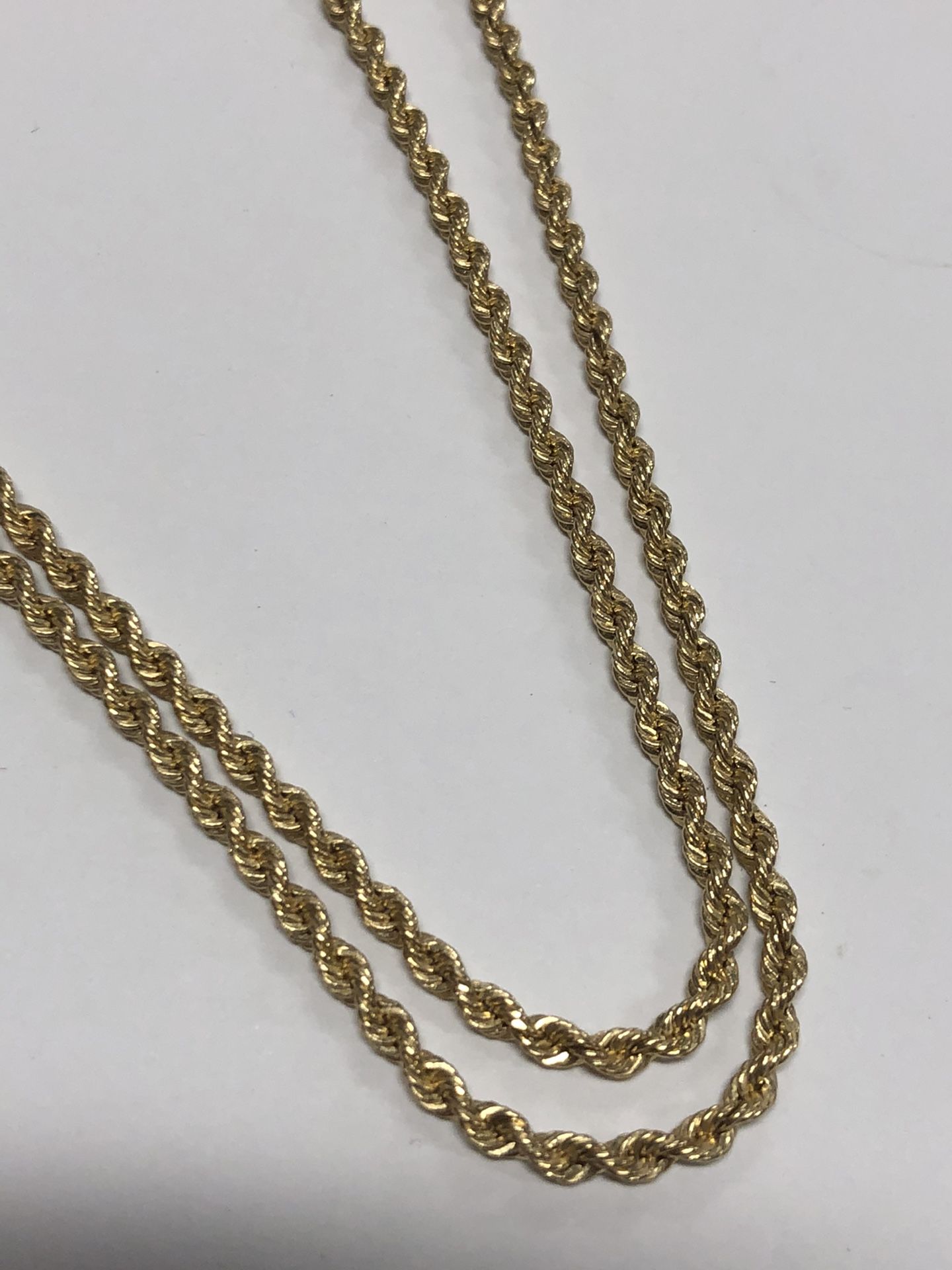14k Gold Rope Chain 12.1 Grams 22”