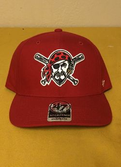 Red Pittsburgh pirates adjustable hat