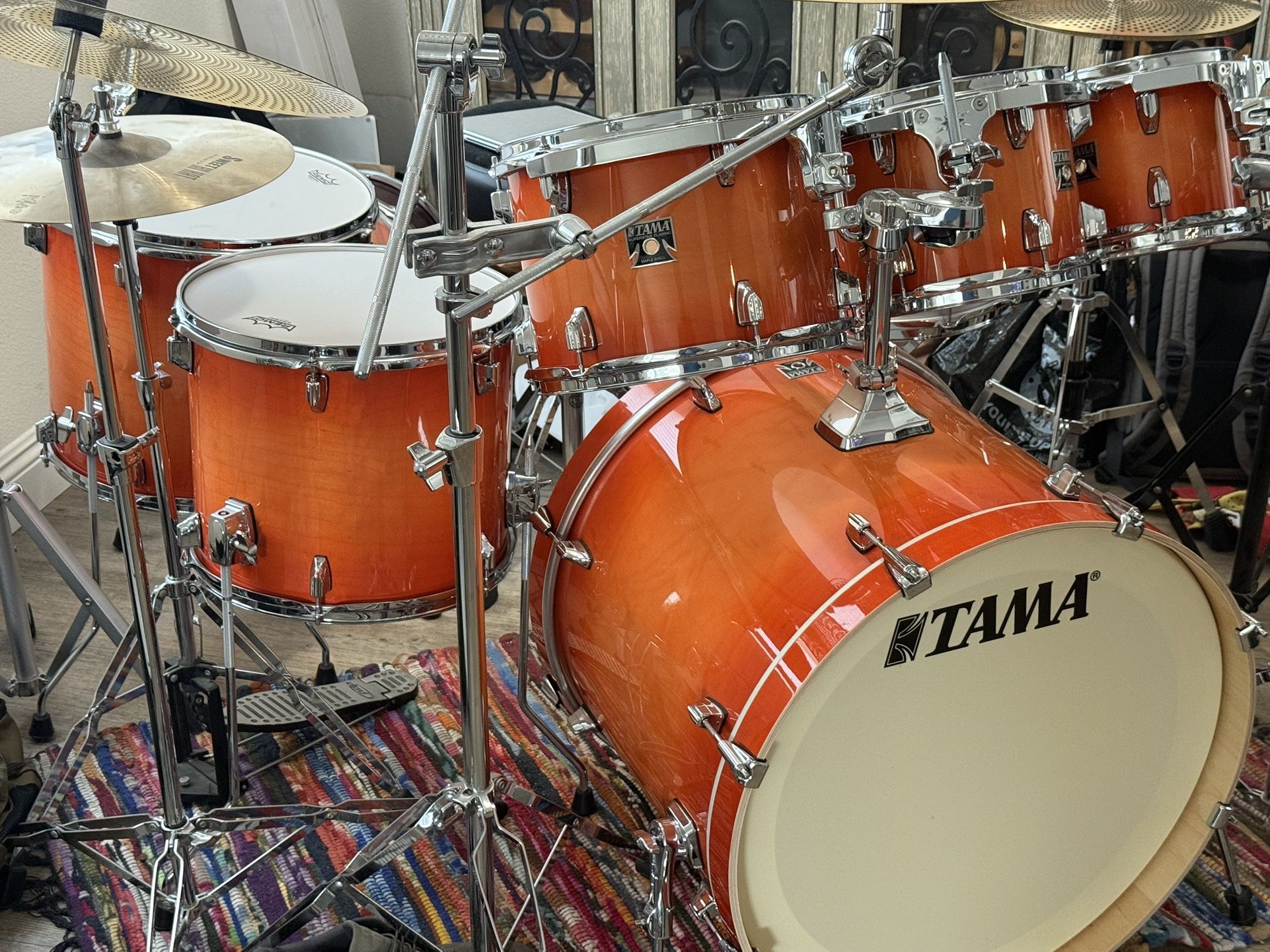 Tama Superstar 7pc Drum Set Like New