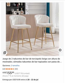 ¡Juego de 4 taburetes de bar nuevos! ✨