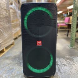 Dual 10” Bluetooth Rechargeable Speaker with Karaoke Function