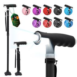 Walking Cane With Two LED Lights. Quad Cane