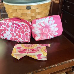 Set of three small bags - great for packing or toting makeup etc. or organization in tote bags