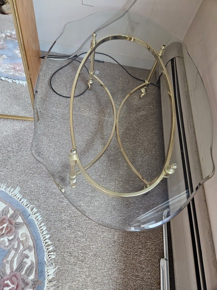 3Pc Set Glass Top Coffee Table And Side Tables