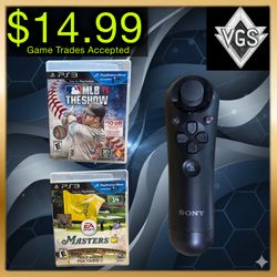 *ALL ITEMS* PlayStation 3 Bundle– MLB 11: The Show + Tiger Woods PGA Tour Masters + PlayStation Move Navigation Controller (2010–2011)