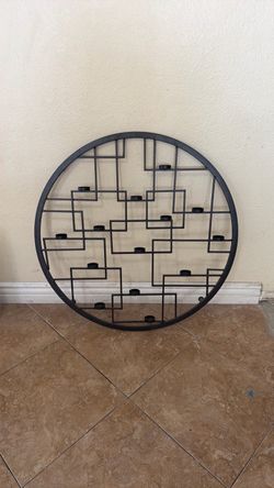 Round Metal Wall Candle Holder