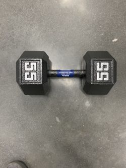 55lb Cast Iron Hex Dumbbell