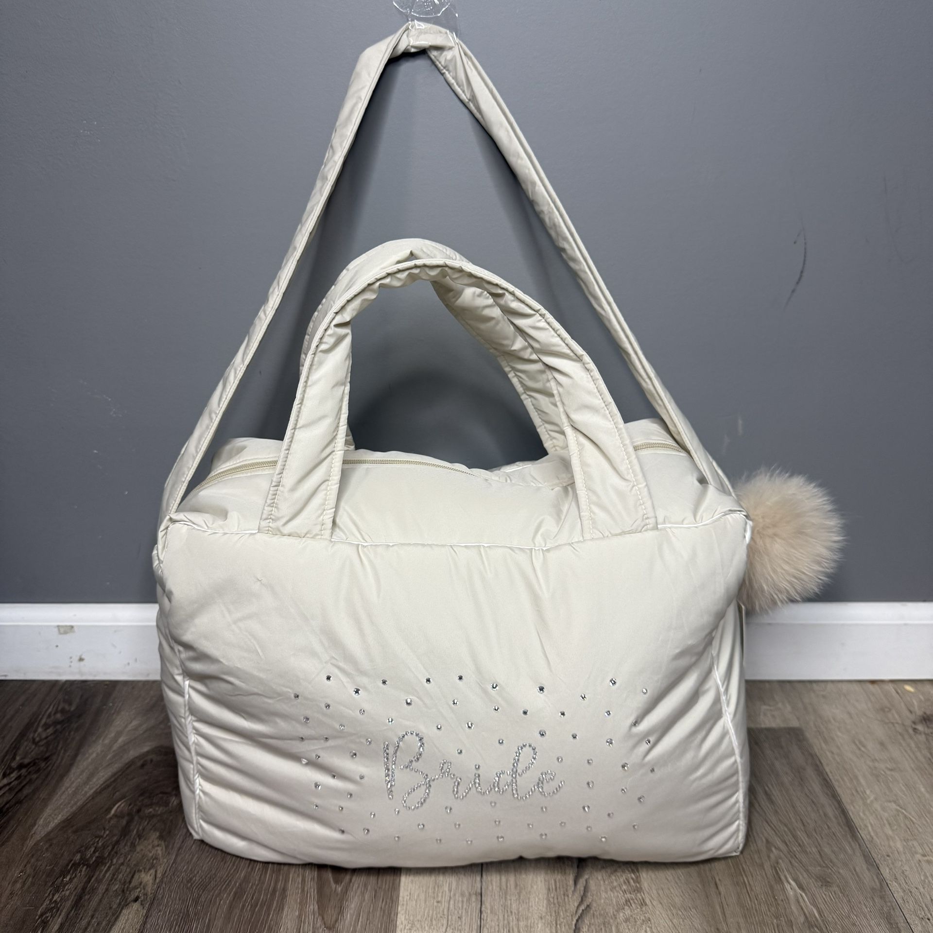 Elegant Cream Bridal Tote Bag