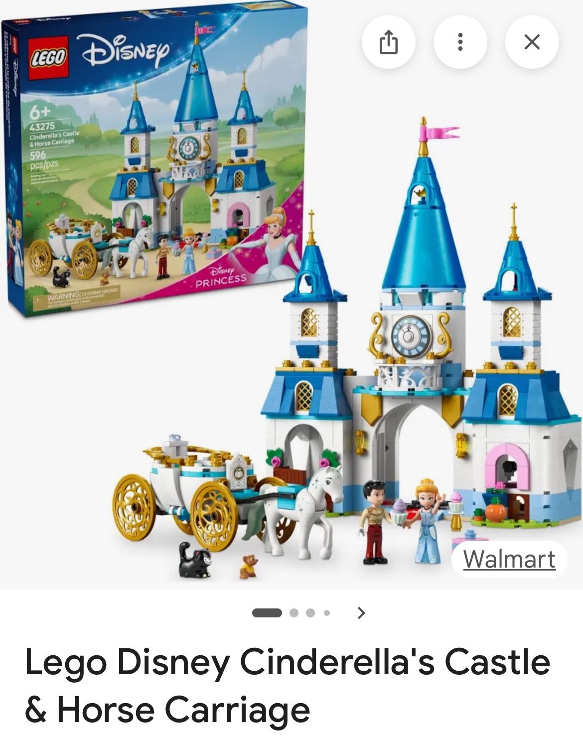 Lego, Disney, Cinderella's castle and horse carriage
