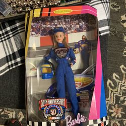 COLLECTOR EDITION BARBIE NASCAR 50th 1998 Nascar 50th (1(contact info removed)) Anniversary "barbie" Collector's Edition