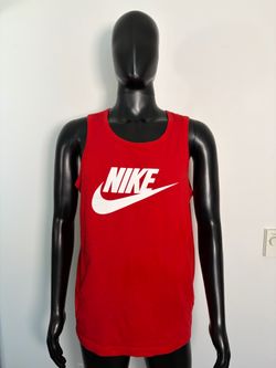Nike Futura Swoosh Logo Men’s Running Workout Tank Top (Red / Large)