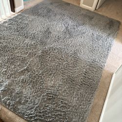 Gray Fluffy Area Rug 6x9 Feet
