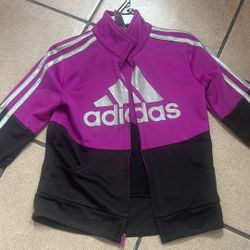 Little Girl Clothes Size 6 Sweat Jacket (Adidas)
