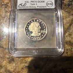 PR70 1979 S DCAM Susan B Anthony Autographed By The New President Of IGC Formerly At PCGS