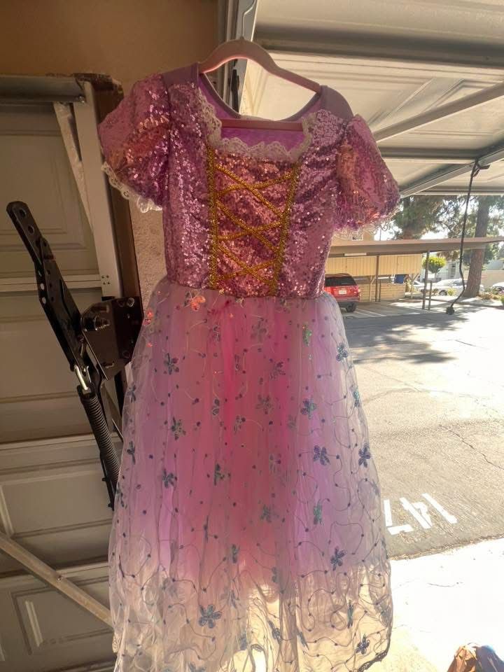Princess Rapunzel Dress Size 140 (8/10)