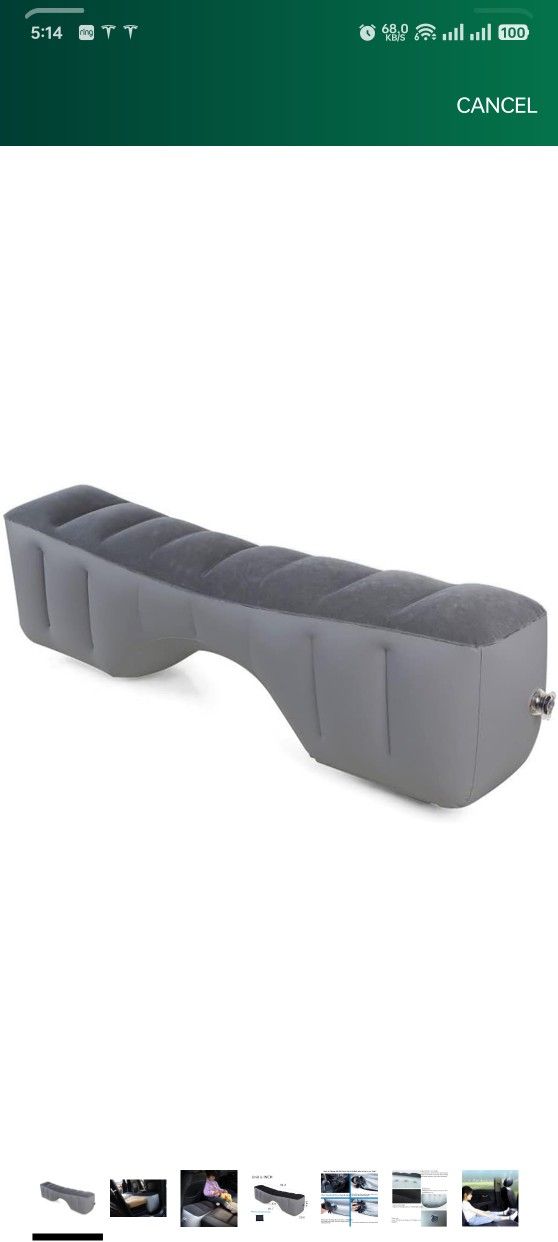 Car Air Mattress Back Seat Gap Pad Fill Extender Mattress for SUV Dogs Kids Adults Travel Bed Cushion Camping Air Couch Sleeping Rest Inflation Bed