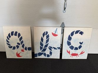 Pottery Barn Kids Used Nautical Painting