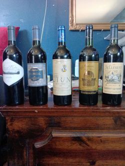 Vintage bottles of wine