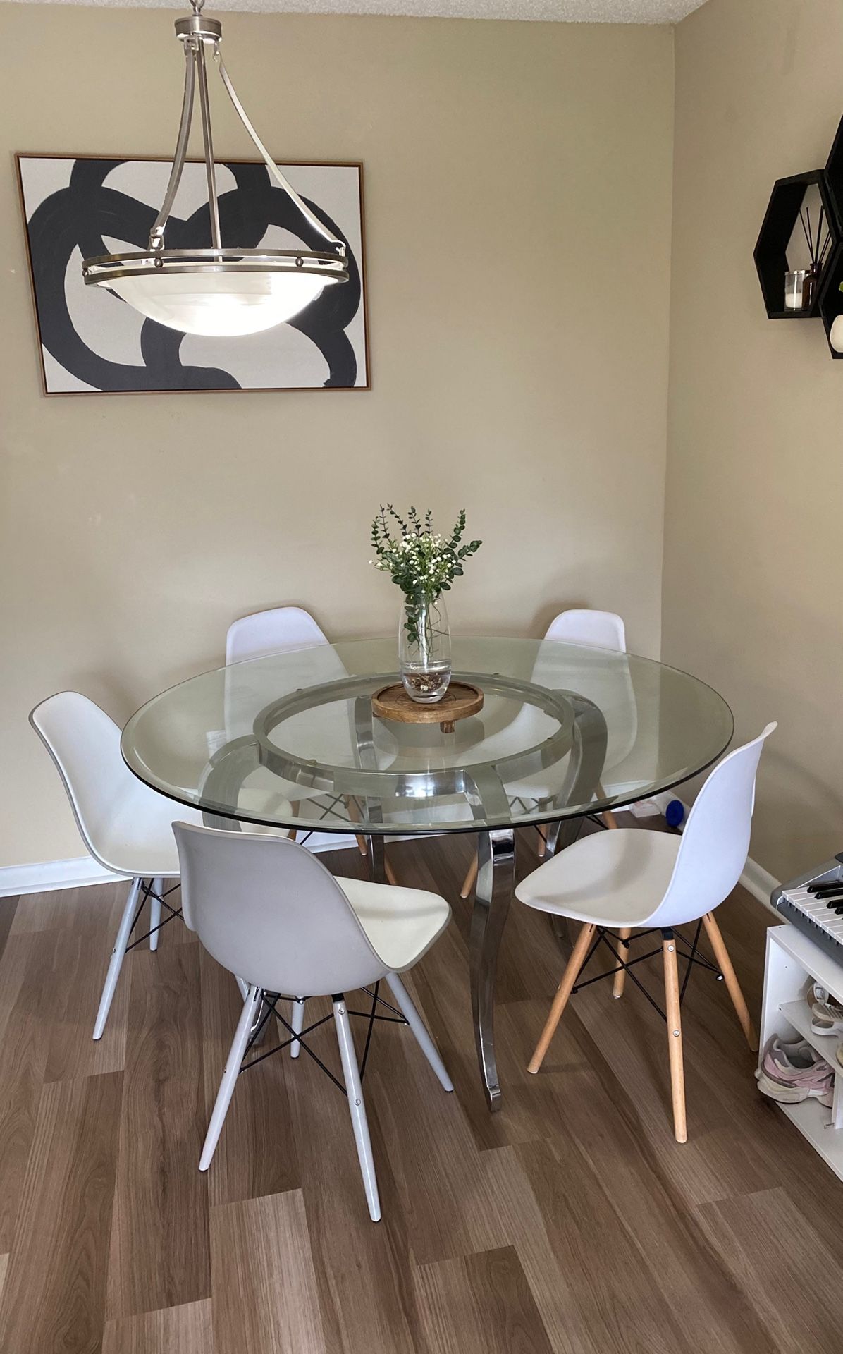 β¨ Modern Glass Dining Table + 5 Chairs β $80β¨