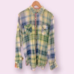 Arnold Zimberg Plaid Button Down T-shirt