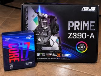 Intel i7-8700K CPU + ASUS Prime Z390-A Motherboard Combo - BRAND NEW / Open Box