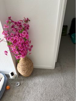 FAUX FLOWER WITH VASE