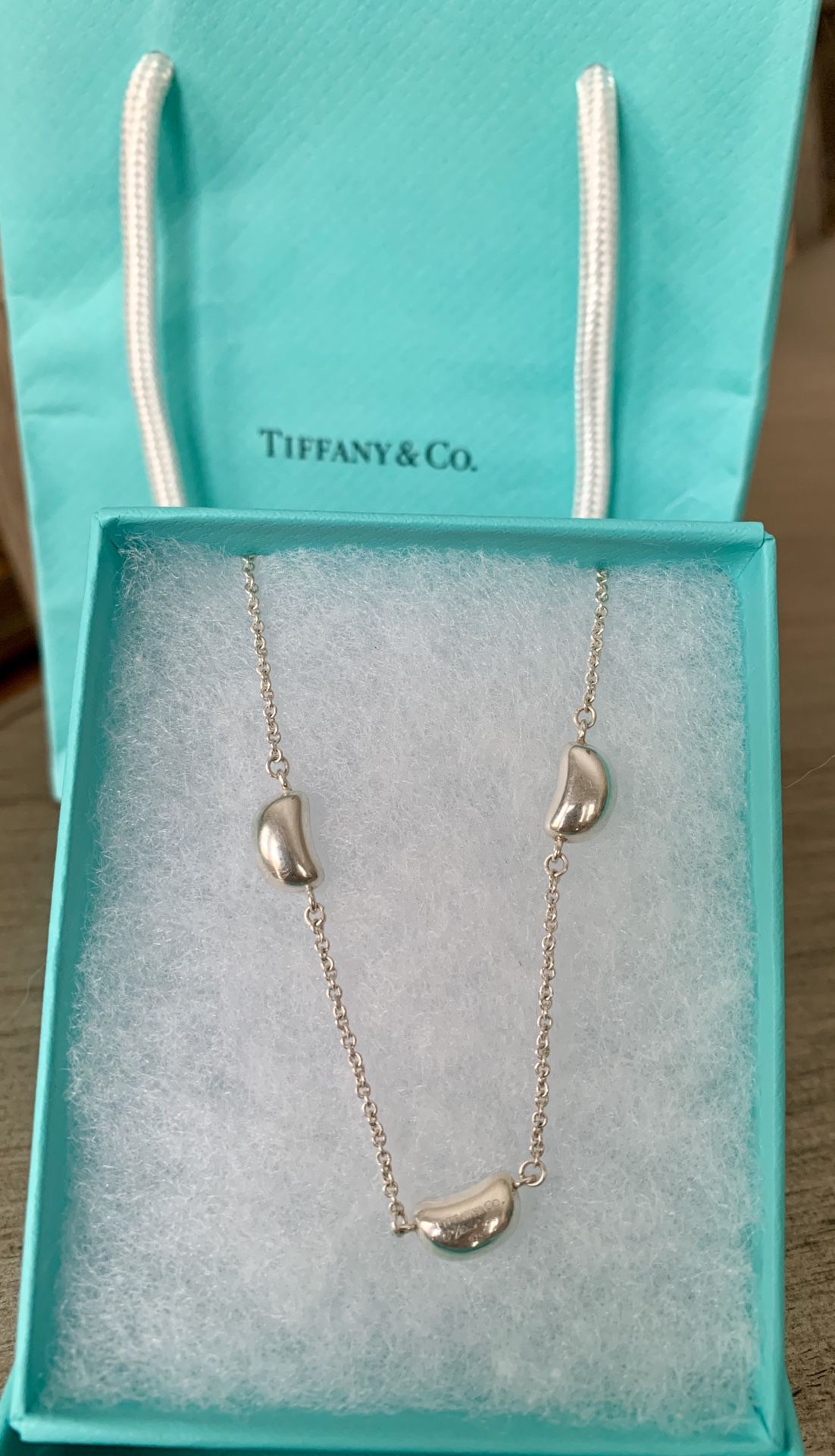 * RARE- Tiffany & Co. 3 bean necklace