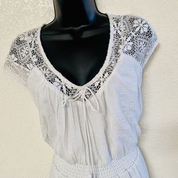 LUXOLOGY, White Maxi Dress, Size 1X