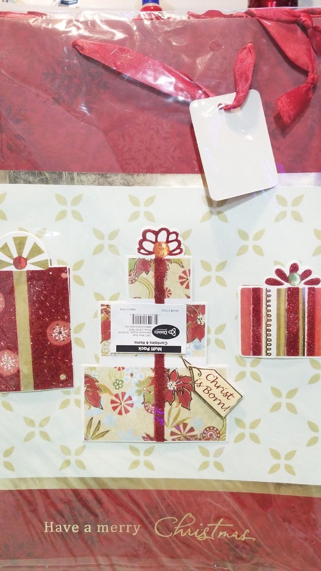 6 pack of large gift bags