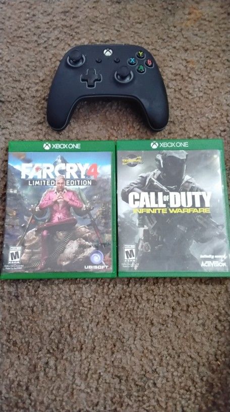 Xbox One Controller And 2 Games