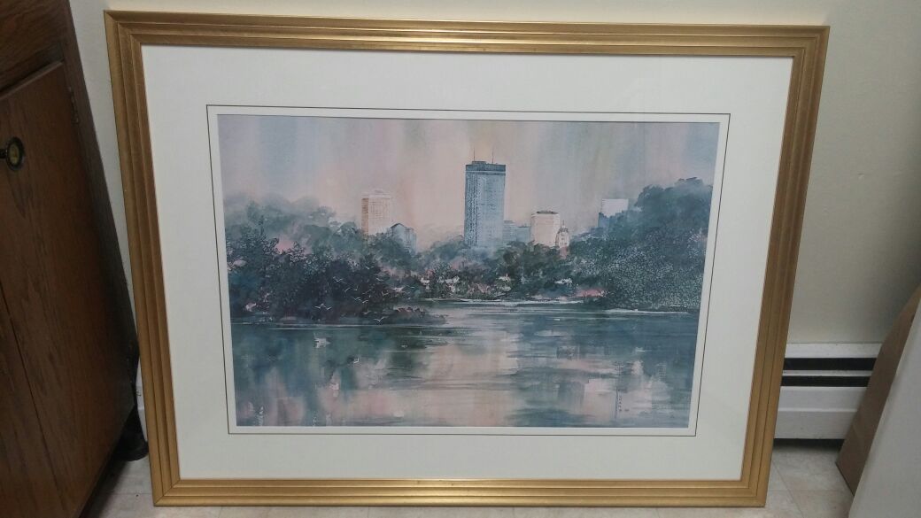 Lou Roman 'Lake of the Isles' S/N Framed Print