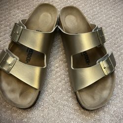 Arizona Gold leather Birkenstocks