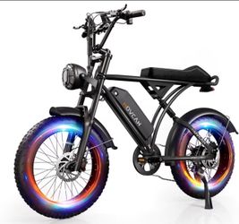 Movcan V60 Series Electric Bike for Adults,1000W/1500W, Class 3,48V 15.6/18.2 Battery,Up to 80Mile Dual Hydraulic Brake,20" Fat Tire,7-Speed Motorcycl