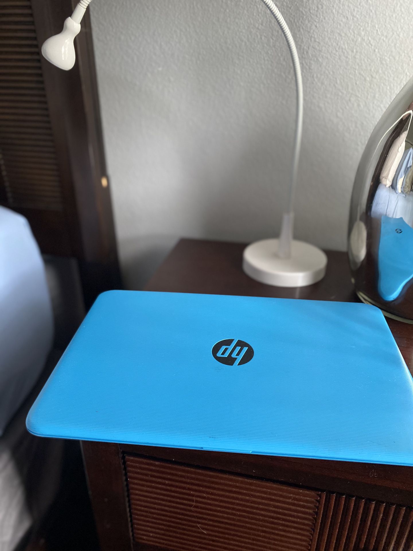 Blue HP laptop