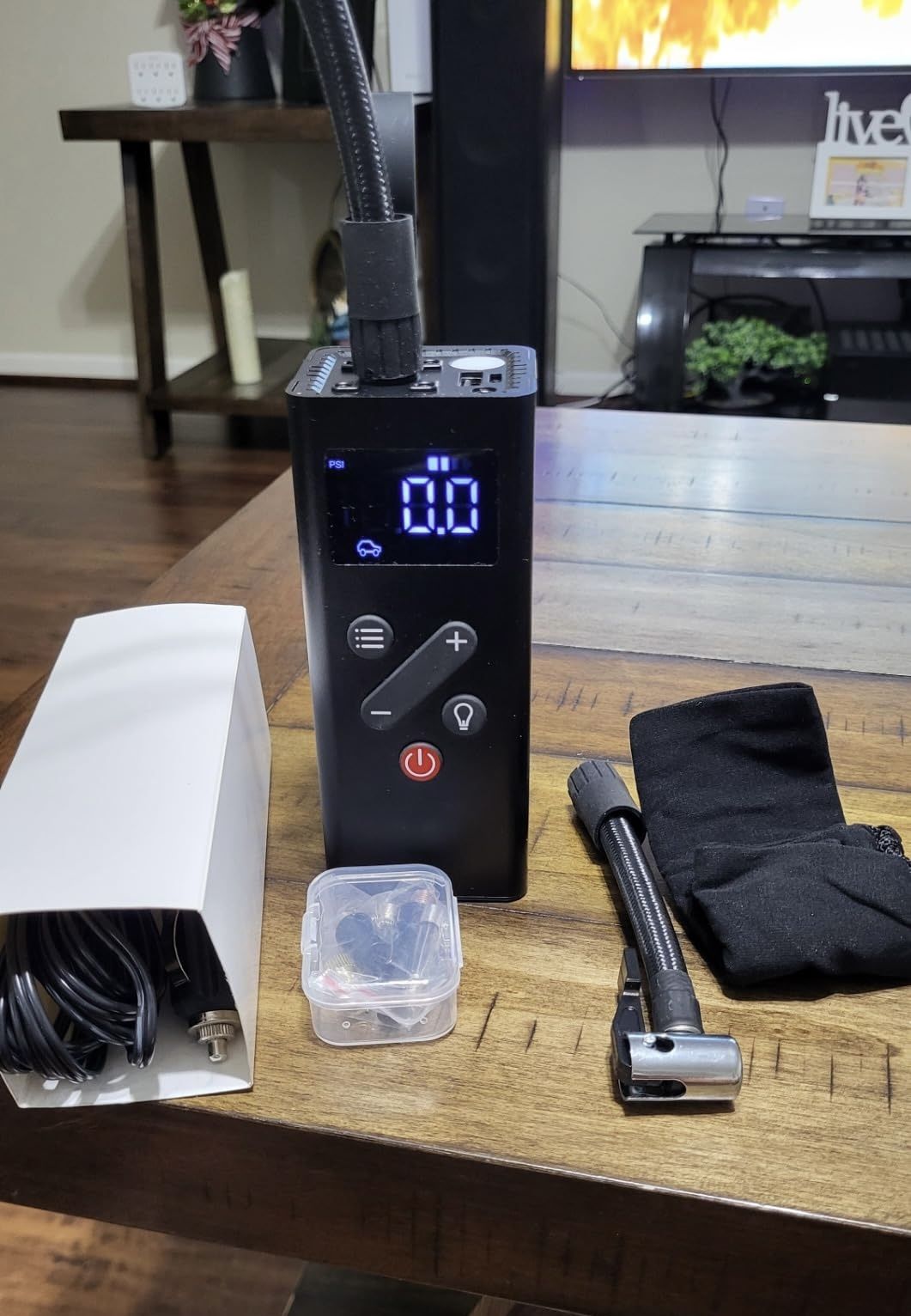 NEW Portable Tire Inflator W/ LED, Electric Air Compressor W/ Smart Digital Pressure Gauge !