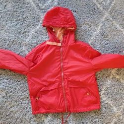 Red Rain Jacket Small