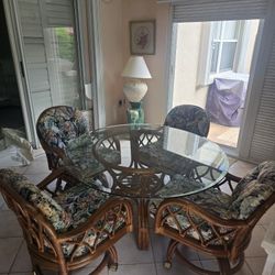 Rattan Table and Chairs