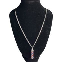 Barber 💈 Pole Pendant Necklace