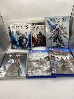 Assassin's Creed ps3 ps4 1-3 Bundle revelation Syndicate Black Flag PlayStation 6 game lot