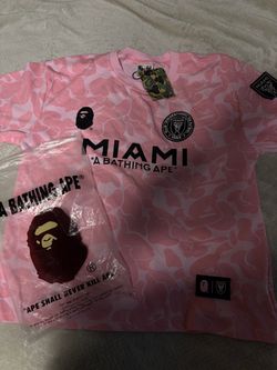 Inter Miami x Bape pink shirt size L